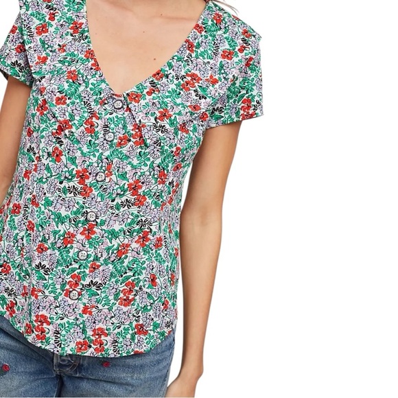 Anthropologie Tops - Anthropologie Maeve Austen Collared Button Down Floral Blouse